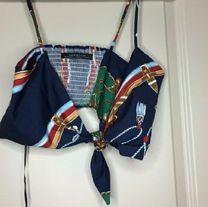 Zara nautical print crop top.